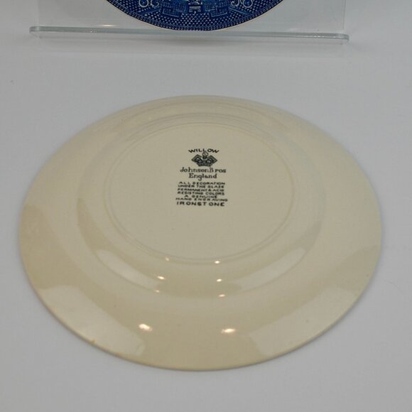 Johnson Bros England Blue Willow Bread Plates Lot of 2 6.25" - Picture 4 of 7